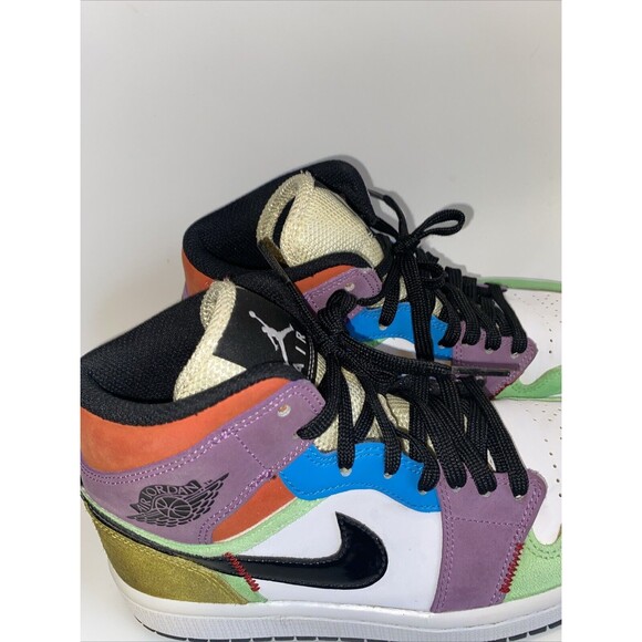 Nike Jordan 1 SE Mid Size 7 Eur Size 38- Lightbulb CW1140-100 - Picture 7 of 12